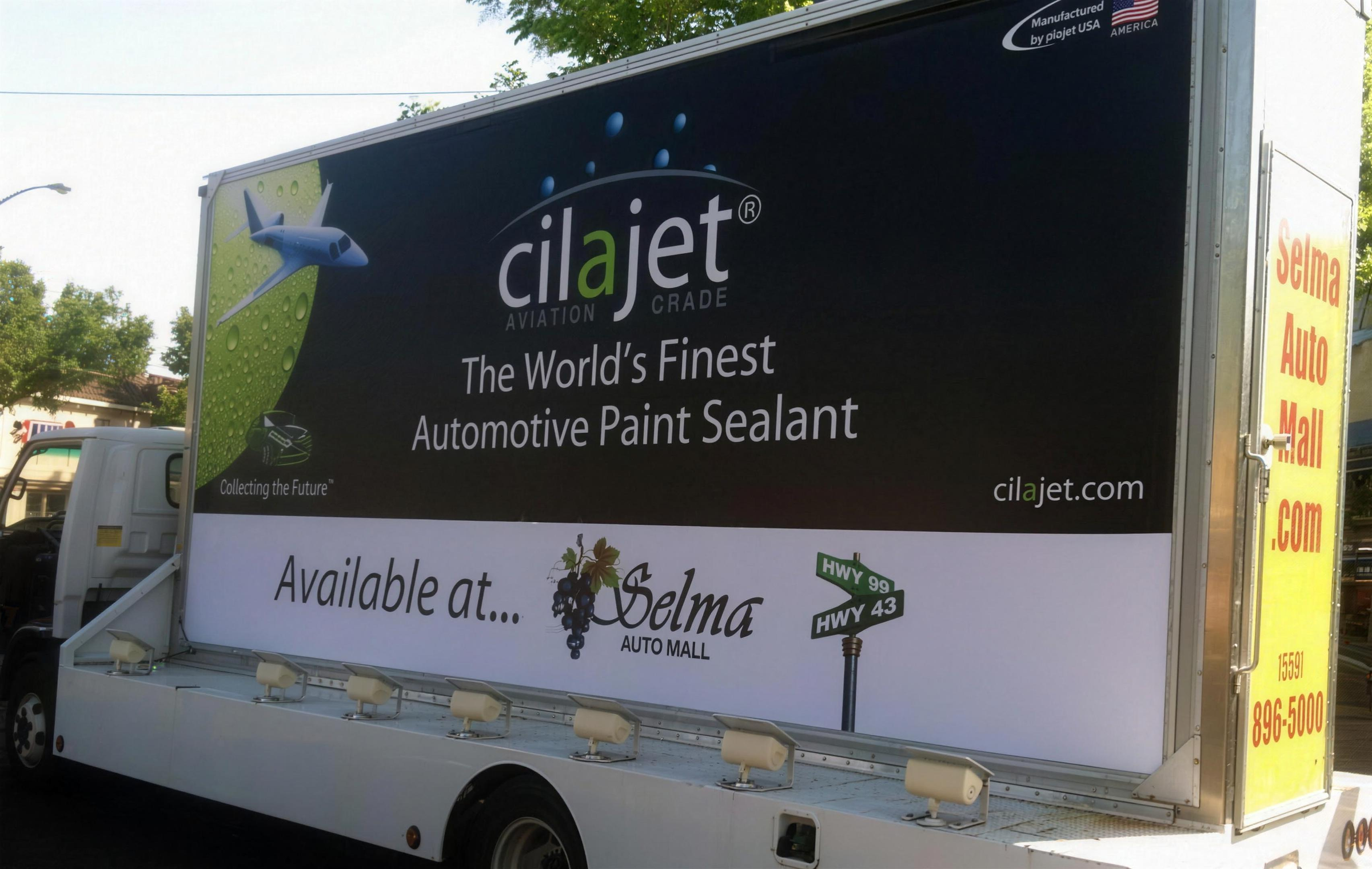Cilajet vehicle wrap on a service truck.