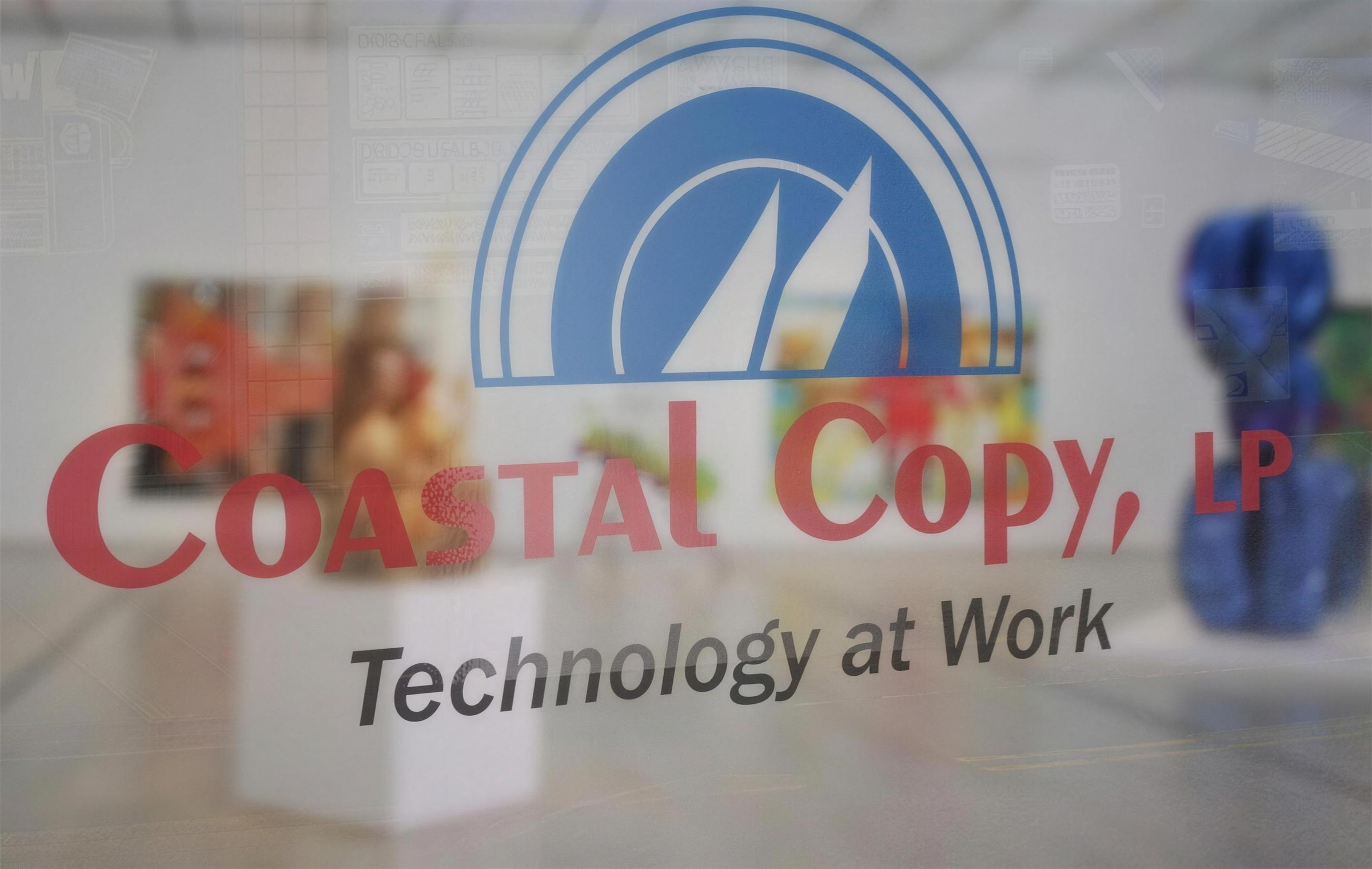 Coastal Copy window sticker.