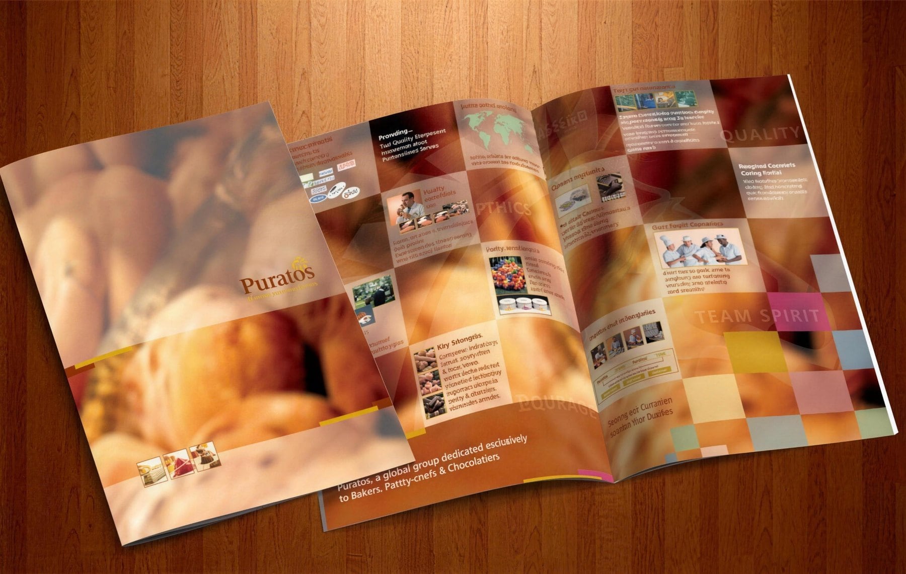 Puratos brochure spread.