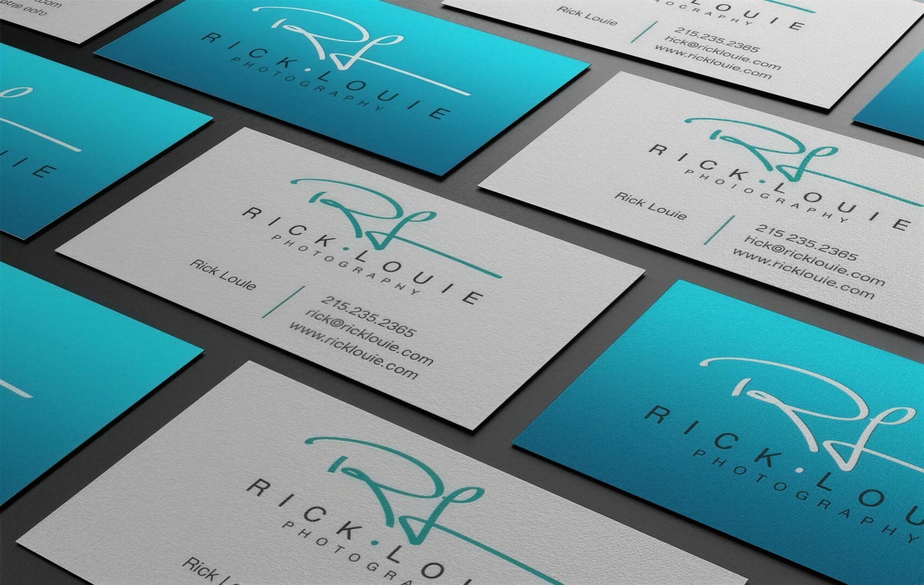 Rick Louie Photography business cards.
